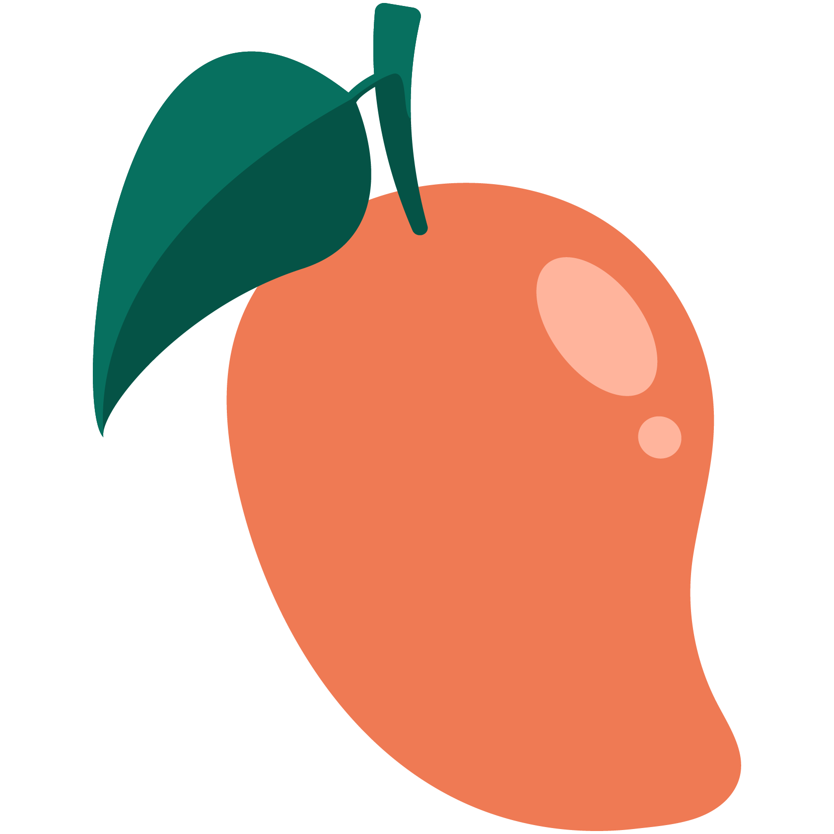 Illustration on a orange mango